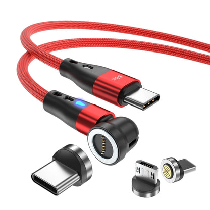 ENKAY PD60W Type-C to Type-C / 8 Pin / Micro USB Magnetic 540 Degrees Rotating Fast Charging Cable, Length:2m(Red) - Charging Cable & Head by ENKAY | Online Shopping UK | buy2fix