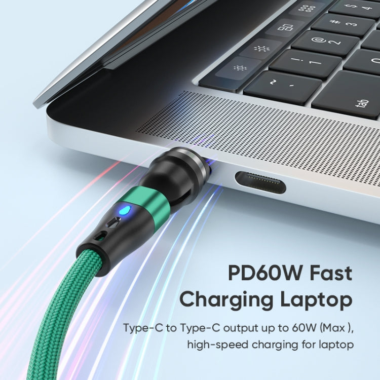 ENKAY PD60W Type-C to Type-C / 8 Pin / Micro USB Magnetic 540 Degrees Rotating Fast Charging Cable, Length:1m(Green) - Charging Cable & Head by ENKAY | Online Shopping UK | buy2fix