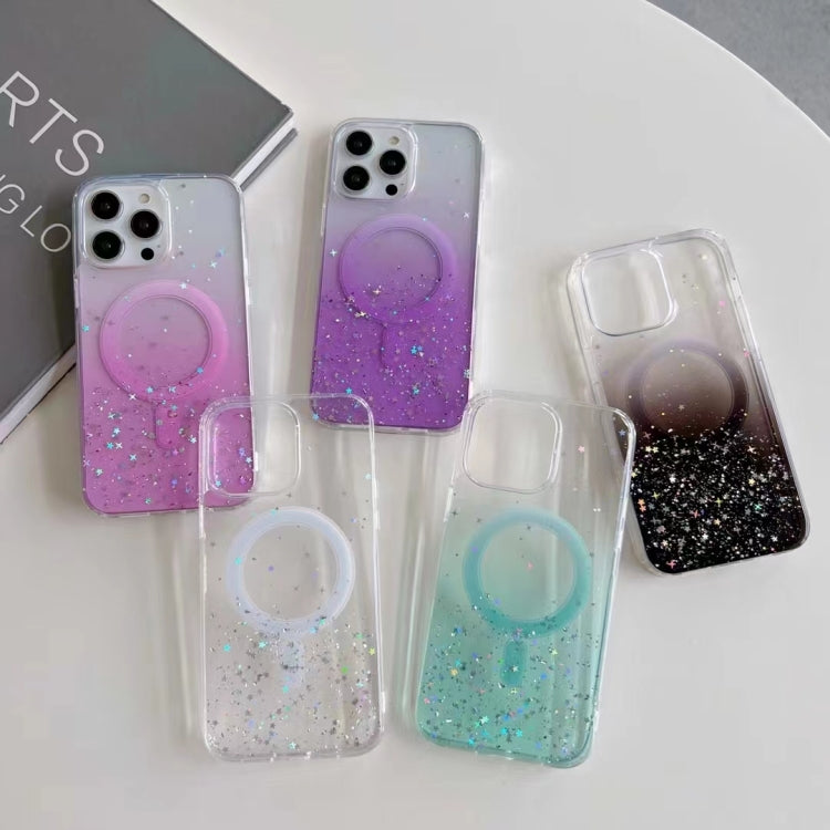 For iPhone 11 Pro MagSafe Glitter Hybrid Clear TPU Phone Case(White) - iPhone 11 Pro Cases by buy2fix | Online Shopping UK | buy2fix