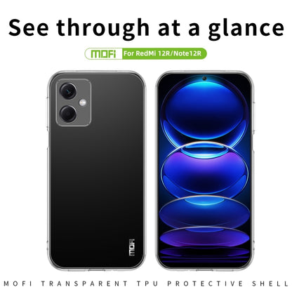 For Xiaomi Redmi 12R / Note 12R MOFI Ming Series Ultra-thin TPU Phone Case(Transparent) - Xiaomi Cases by MOFI | Online Shopping UK | buy2fix