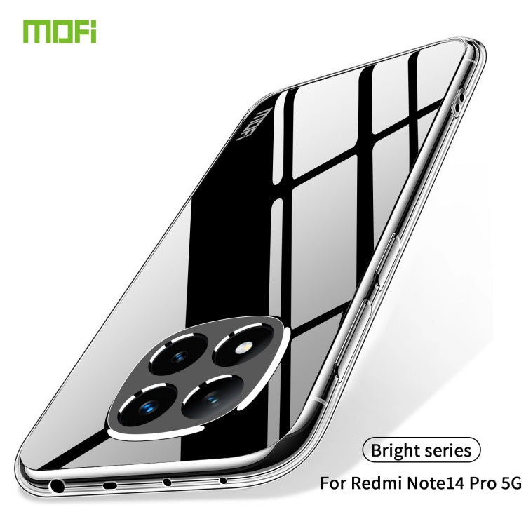 For Xiaomi Redmi Note 14 Pro 5G MOFI Ming Series Ultra-thin TPU Phone Case(Transparent) - Note 14 Pro Cases by MOFI | Online Shopping UK | buy2fix