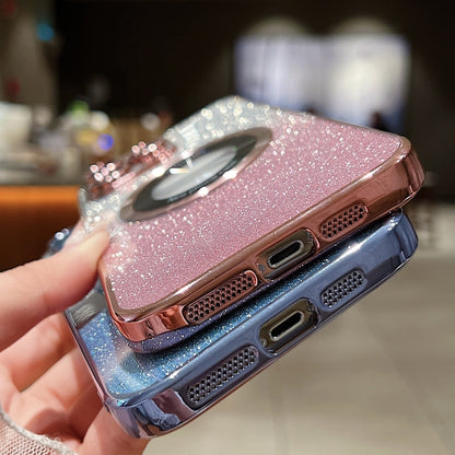 For iPhone 16 Plus Gradient Glitter Electroplating MagSafe TPU Phone Case(Silver) - iPhone 16 Plus Cases by buy2fix | Online Shopping UK | buy2fix