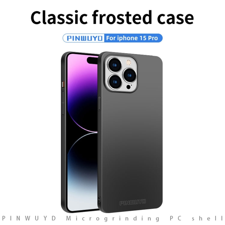 For iPhone 15 Pro PINWUYO Micro-Frosted PC Ultra-thin Hard Phone Case with Magsafe Magnetic Ring(Red) - iPhone 15 Pro Cases by PINWUYO | Online Shopping UK | buy2fix