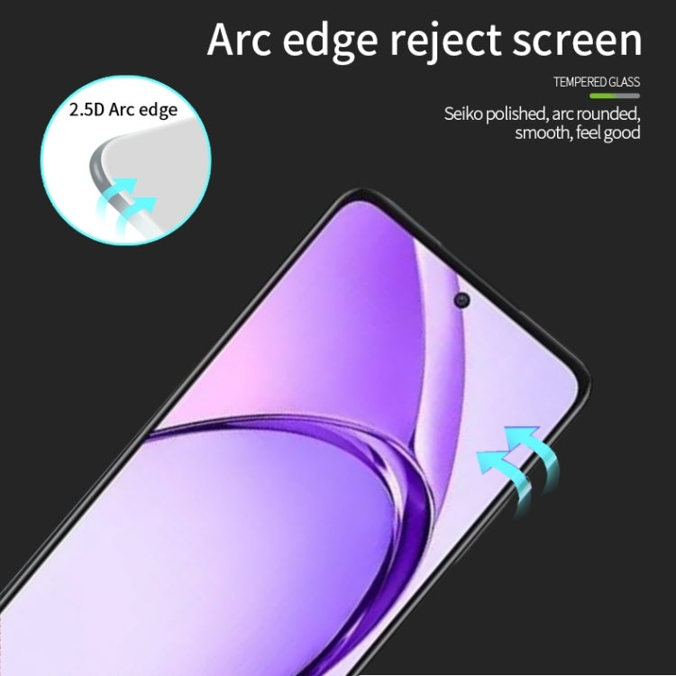 For OPPO A3x / A3 Vitality PINWUYO 9H 2.5D Full Screen Tempered Glass Film(Black) - OPPO Tempered Glass by PINWUYO | Online Shopping UK | buy2fix