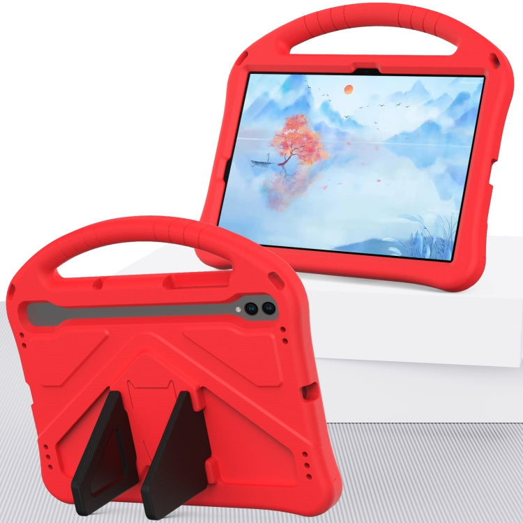 For Samsung Galaxy Tab S9 EVA Shockproof Tablet Case with Holder(Red) - Galaxy Tab S9 Cases by buy2fix | Online Shopping UK | buy2fix