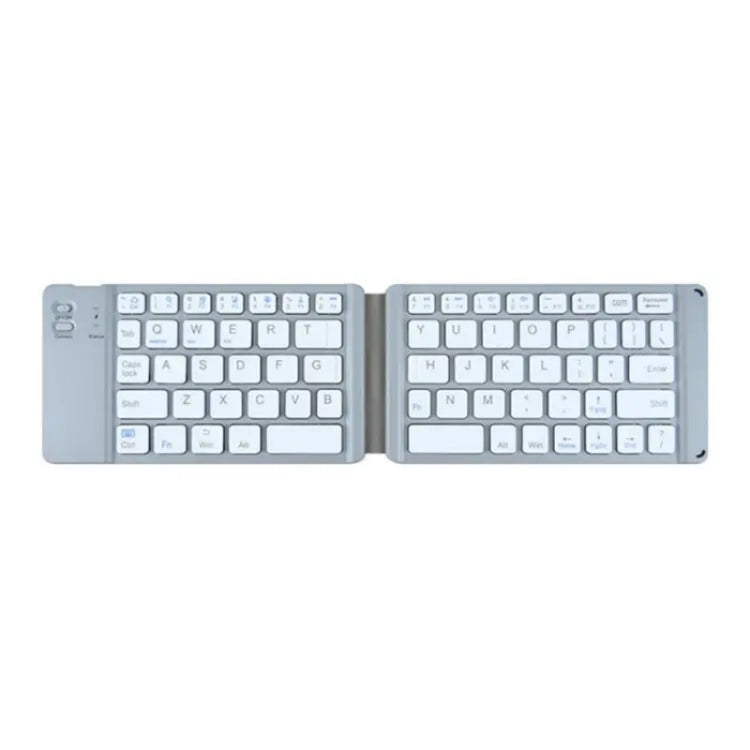 BT18 Bluetooth Keyboard Magnetic Folding Wireless Keyboard For Cell Phones Tablets Computers(Grey) - Wireless Keyboard by buy2fix | Online Shopping UK | buy2fix