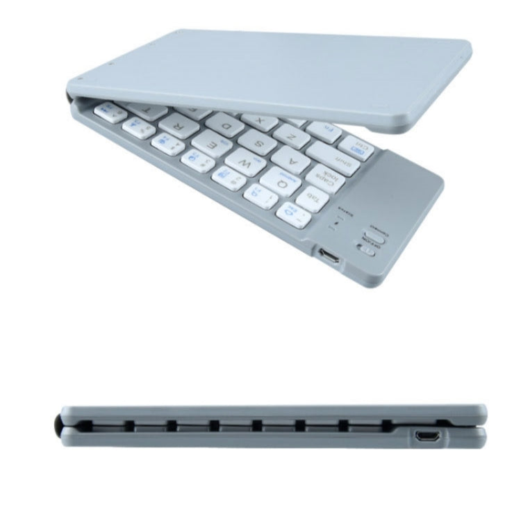 BT18 Bluetooth Keyboard Magnetic Folding Wireless Keyboard For Cell Phones Tablets Computers(Grey) - Wireless Keyboard by buy2fix | Online Shopping UK | buy2fix