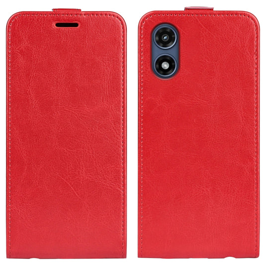 For Motorola Moto G Play 2024 R64 Texture Single Vertical Flip Leather Phone Case(Red) - Motorola Cases by buy2fix | Online Shopping UK | buy2fix