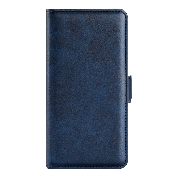 For Motorola Moto G Play 2024 Dual-side Magnetic Buckle Horizontal Flip Leather Phone Case(Dark Blue) - Motorola Cases by buy2fix | Online Shopping UK | buy2fix