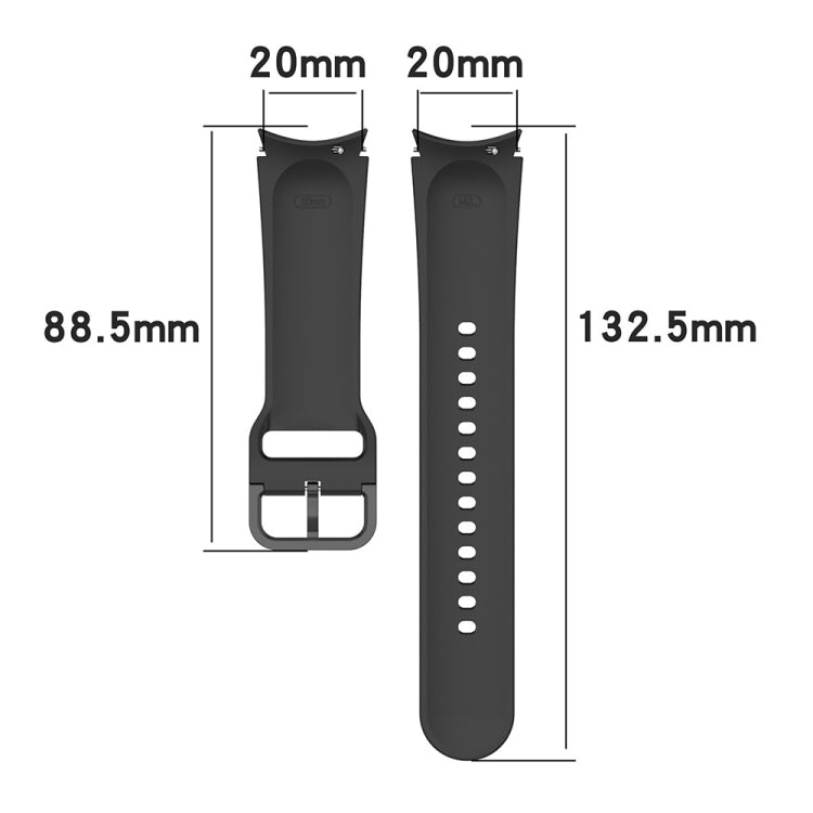 For Samsung Galaxy Watch6 44mm JUNSUNMAY Silicone Adjustable Strap + Full Coverage PMMA Screen Protector Kit(Red) - Watch Bands by JUNSUNMAY | Online Shopping UK | buy2fix