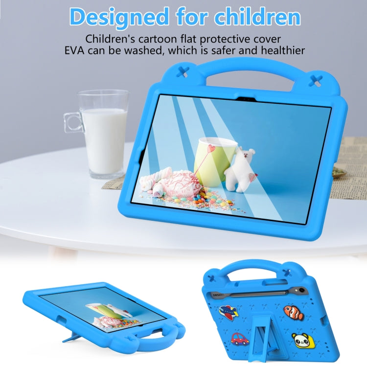 For Samsung Galaxy Tab S8 X700 Handle Kickstand Children EVA Shockproof Tablet Case(Sky Blue) - Galaxy Tab S8 Cases by buy2fix | Online Shopping UK | buy2fix