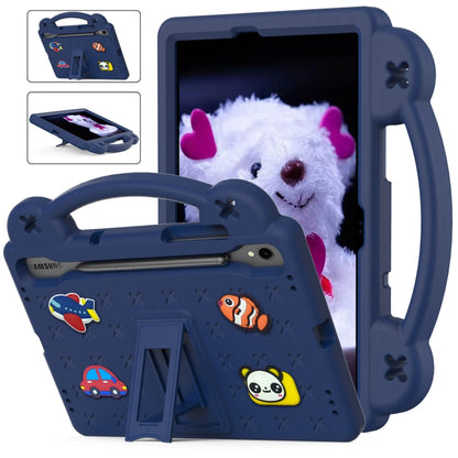 For Samsung Galaxy Tab S9 FE / X510N Handle Kickstand Children EVA Shockproof Tablet Case(Navy Blue) - Galaxy Tab S9 FE by buy2fix | Online Shopping UK | buy2fix