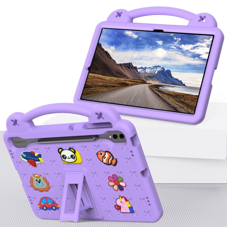 For Samsung Galaxy Tab S9+ 12.4 X810 Handle Kickstand Children EVA Shockproof Tablet Case(Light Purple) - Galaxy Tab S9+ Cases by buy2fix | Online Shopping UK | buy2fix