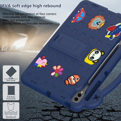 For Samsung Galaxy Tab S9+ 12.4 X810 Handle Kickstand Children EVA Shockproof Tablet Case(Navy Blue) - Galaxy Tab S9+ Cases by buy2fix | Online Shopping UK | buy2fix