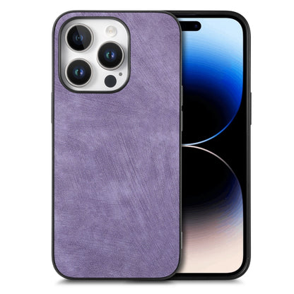 For iPhone 16 Pro Vintage Leather PC Back Cover Phone Case(Purple) - iPhone 16 Pro Cases by buy2fix | Online Shopping UK | buy2fix