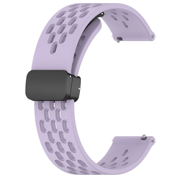 For Amazfit GTS 3 20mm Folding Magnetic Clasp Silicone Watch Band(Purple) - Watch Bands by buy2fix | Online Shopping UK | buy2fix