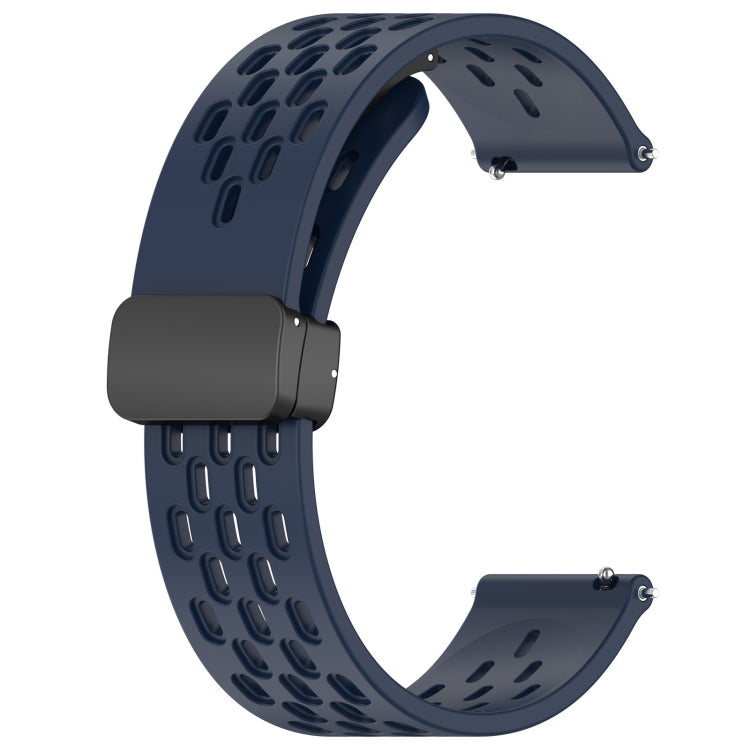 For Amazfit GTS 2 20mm Folding Magnetic Clasp Silicone Watch Band(Midnight Blue) - Watch Bands by buy2fix | Online Shopping UK | buy2fix