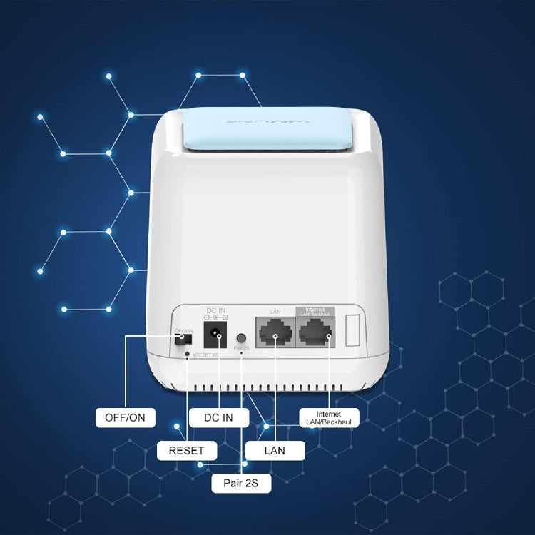 WAVLINK WN535M2 For Home Office 2pcs Mesh Wireless Router AC1200 Dual Band WiFi Signal Booster, Plug:UK Plug - Wireless Routers by WAVLINK | Online Shopping UK | buy2fix