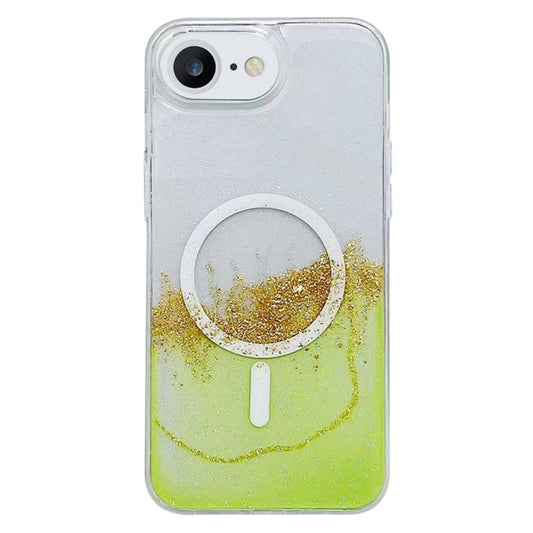 For iPhone 7 / 8 / SE 2022 / 2020  MagSafe Gilding Hybrid Clear TPU Phone Case(Green) - iPhone SE 2022 / 2020 / 8 / 7 Cases by buy2fix | Online Shopping UK | buy2fix