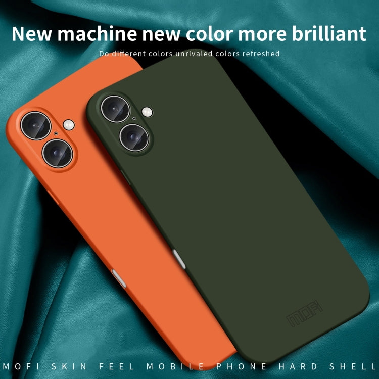 For iPhone 16 MOFI Qin Series Skin Feel All-inclusive PC Phone Case(Green) - iPhone 16 Cases by MOFI | Online Shopping UK | buy2fix