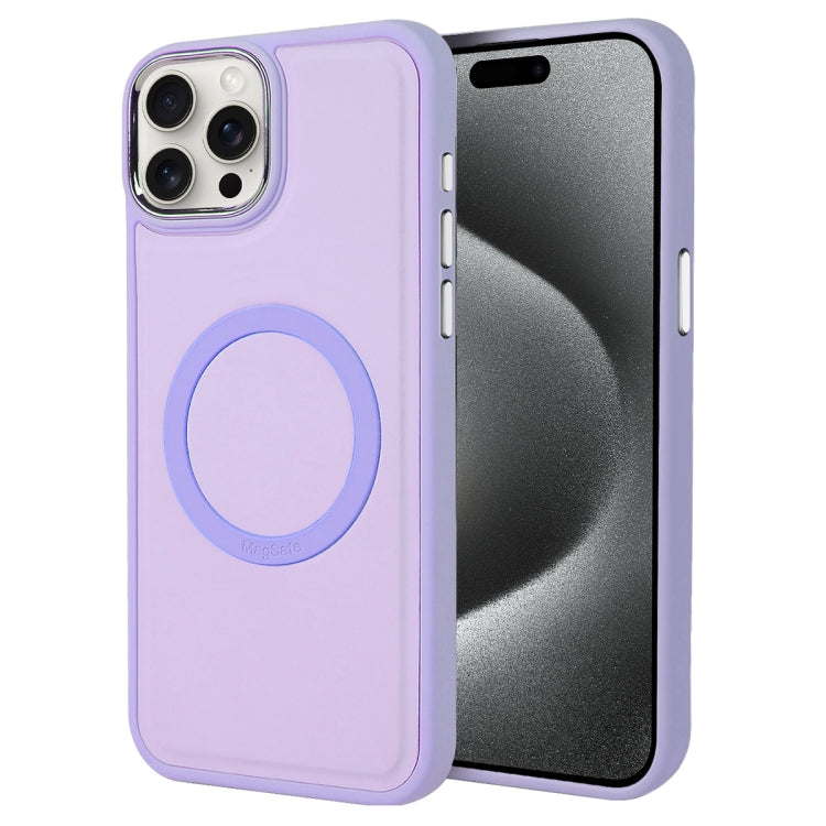 For iPhone 15 Pro Imitation Liquid Skin Feel Plating Magsafe Phone Case(Purple) - iPhone 15 Plus Cases by buy2fix | Online Shopping UK | buy2fix