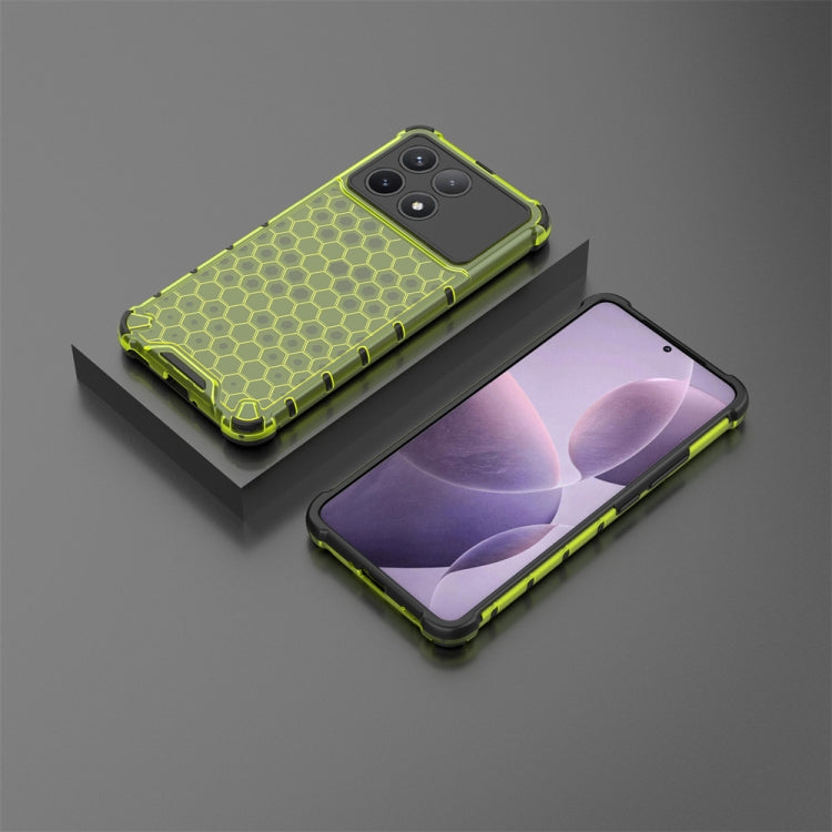 For Xiaomi Poco X6 Pro Shockproof Honeycomb Phone Case(Green) - Xiaomi Cases by buy2fix | Online Shopping UK | buy2fix