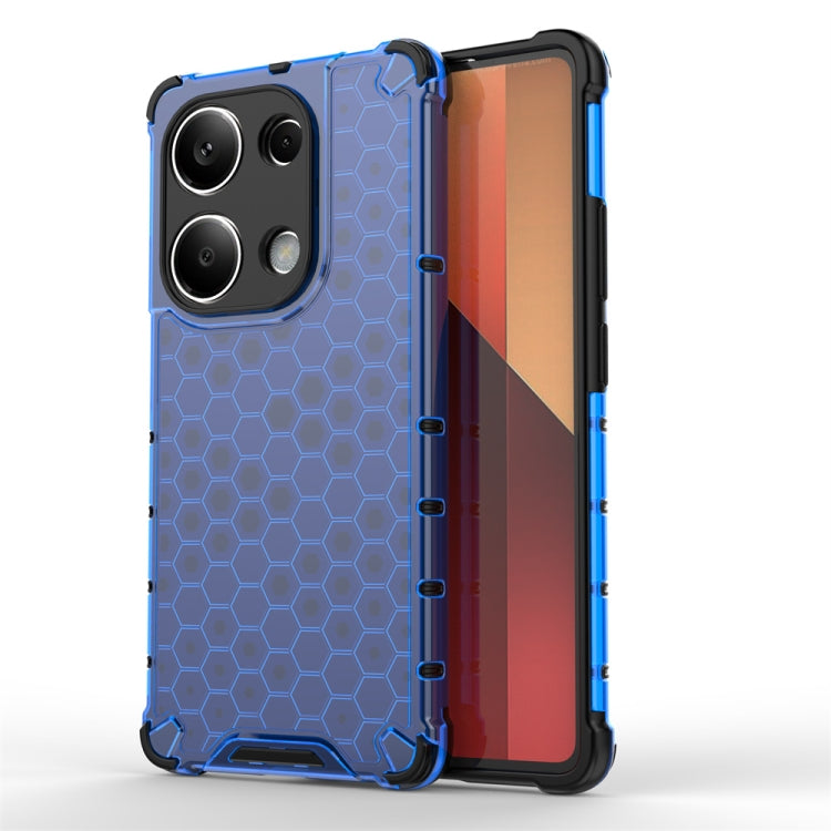 For Redmi Note 13 Pro 4G Shockproof Honeycomb Phone Case(Blue) - Note 13 Pro Cases by buy2fix | Online Shopping UK | buy2fix