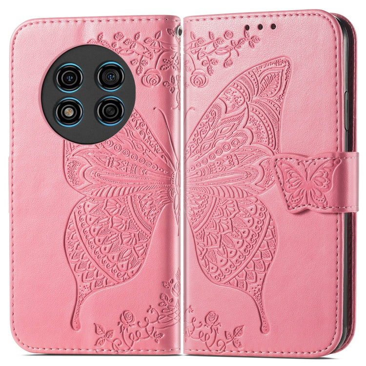 For Ulefone Note 15 Butterfly Love Flower Embossed Leather Phone Case(Pink) - Ulefone Cases by buy2fix | Online Shopping UK | buy2fix