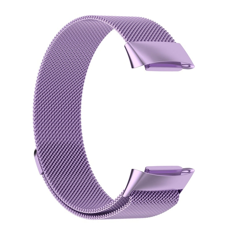 For Fitbit Charge 6 Milan Magnetic Metal Steel Mesh Watch Band(Purple) - Watch Bands by buy2fix | Online Shopping UK | buy2fix