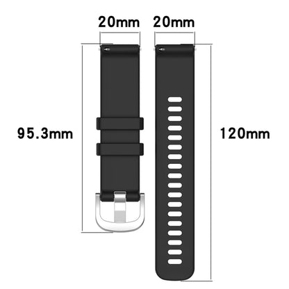 For Garmin Forerunner245 / 245 Music Liquid Glossy Silver Buckle Silicone Watch Band(Dark Blue) - Watch Bands by buy2fix | Online Shopping UK | buy2fix