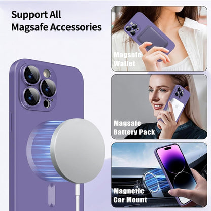 For iPhone 16 Pro Max ENKAY MagSafe Matte TPU Phone Case with Lens Film(Purple) - iPhone 16 Pro Max Cases by ENKAY | Online Shopping UK | buy2fix