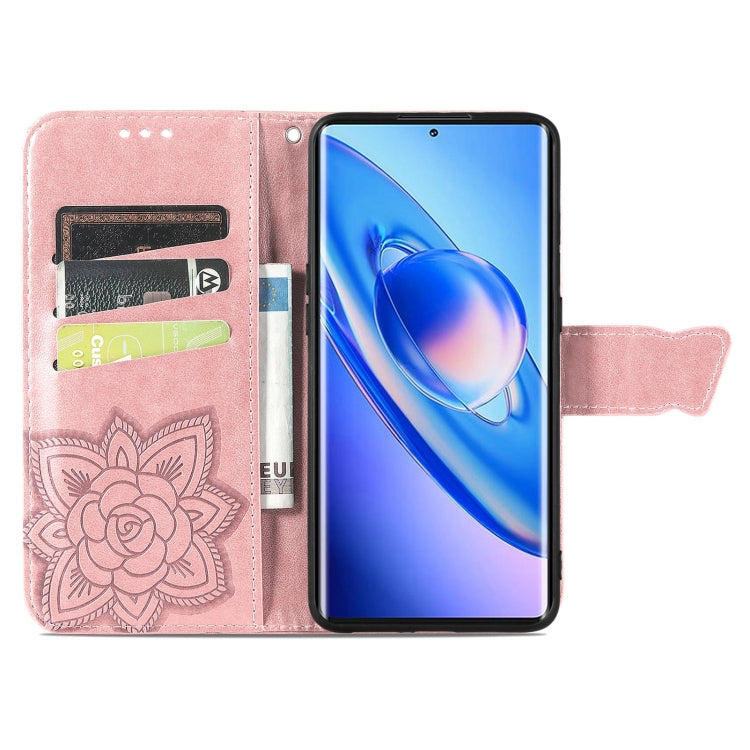 For Blackview A200 Pro Butterfly Love Flower Embossed Leather Phone Case(Rose Gold) - More Brand by buy2fix | Online Shopping UK | buy2fix