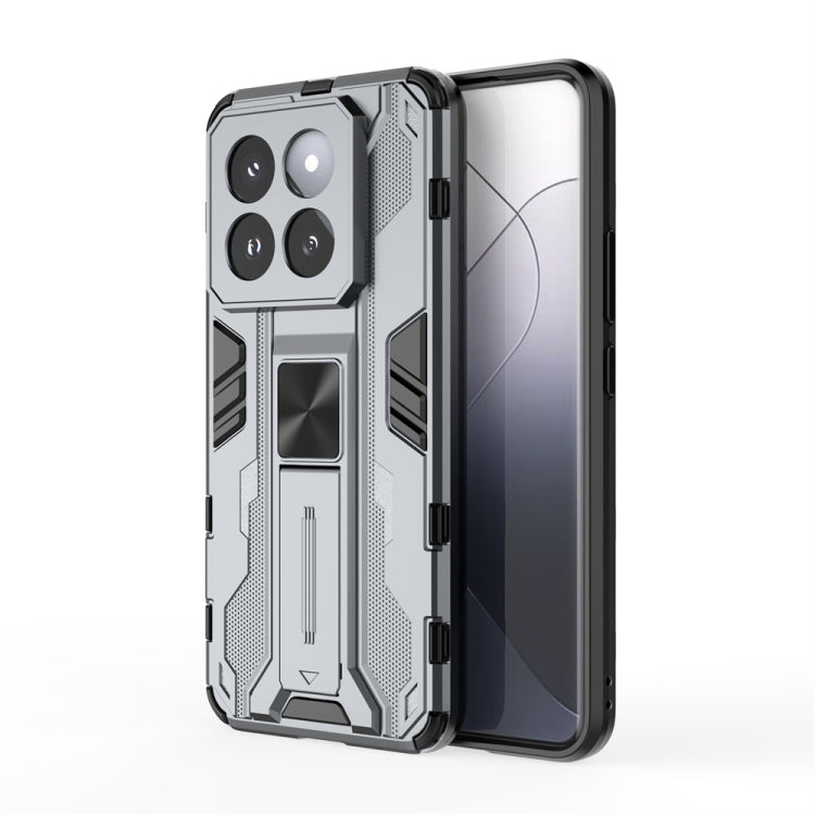 For Xiaomi 14 Pro Supersonic Armor PC Hybrid TPU Phone Case(Grey) - 14 Pro Cases by buy2fix | Online Shopping UK | buy2fix