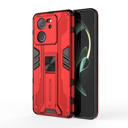 For Xiaomi 13T Supersonic Armor PC Hybrid TPU Phone Case(Red) - Xiaomi Cases by buy2fix | Online Shopping UK | buy2fix