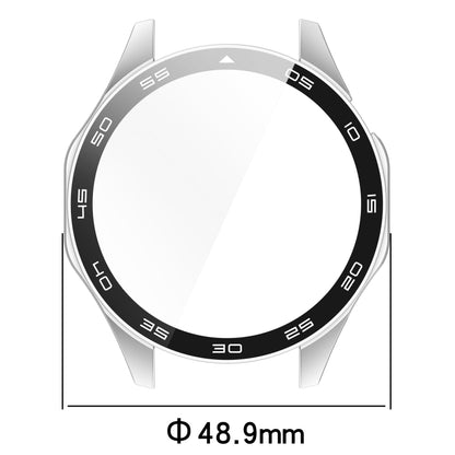 For Huawei Watch GT 4 46mm PC + Tempered Glass Integrated Watch Protective Case with Graduated Dial(Silver) - Watch Cases by buy2fix | Online Shopping UK | buy2fix