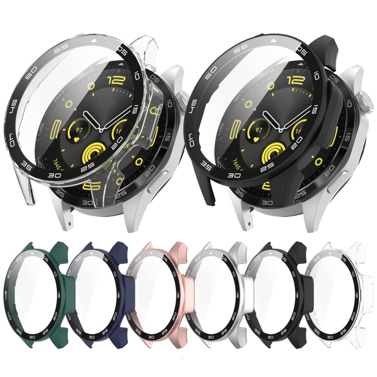 For Huawei Watch GT 4 46mm PC + Tempered Glass Integrated Watch Protective Case with Graduated Dial(Transparent) - Watch Cases by buy2fix | Online Shopping UK | buy2fix