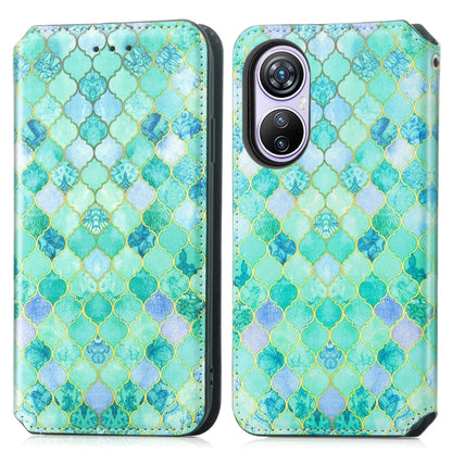 For Blackview A200 Pro CaseNeo Colorful Magnetic Leather Phone Case(Emeralds) - More Brand by buy2fix | Online Shopping UK | buy2fix