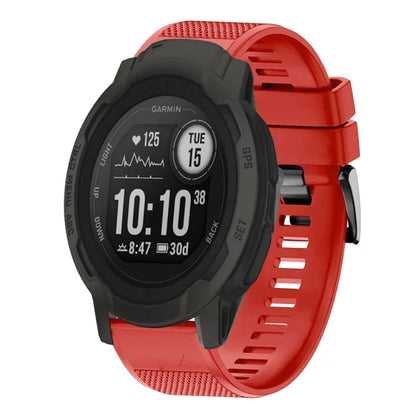 For Garmin Instinct 2 22mm Quick Release Silicone Watch Band(Red) - Watch Bands by buy2fix | Online Shopping UK | buy2fix