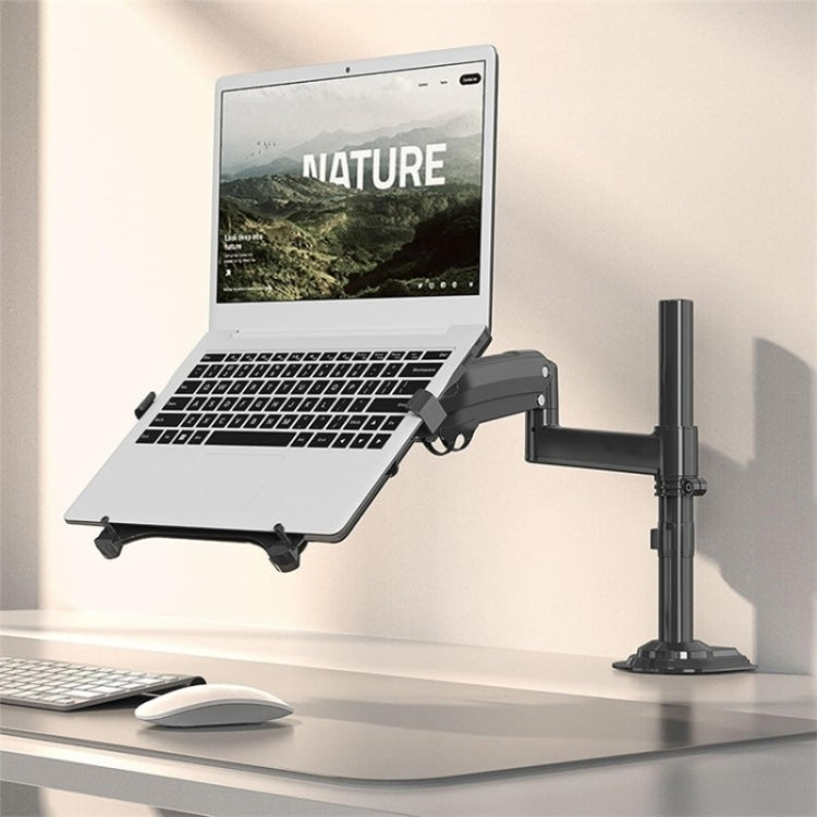 NB H100-FP For 10-17 inch Gas Spring Mechanism Full Motion Arm VESA Board Desktop Laptop Bracket - Laptop Stand by buy2fix | Online Shopping UK | buy2fix