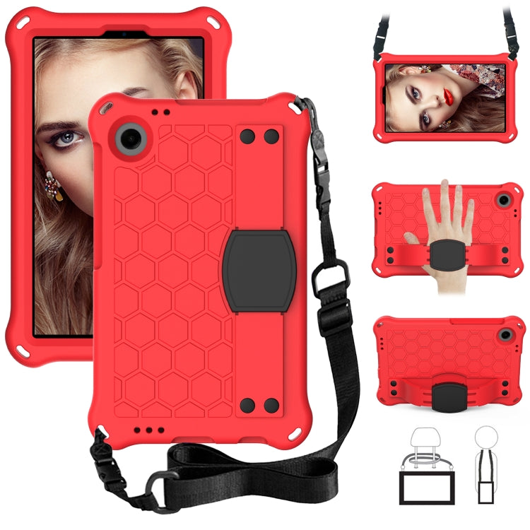 For Blackview Tab 60 8.7 2023 Honeycomb EVA Hybrid PC Tablet Case with Strap(Red +Black) - Others by buy2fix | Online Shopping UK | buy2fix