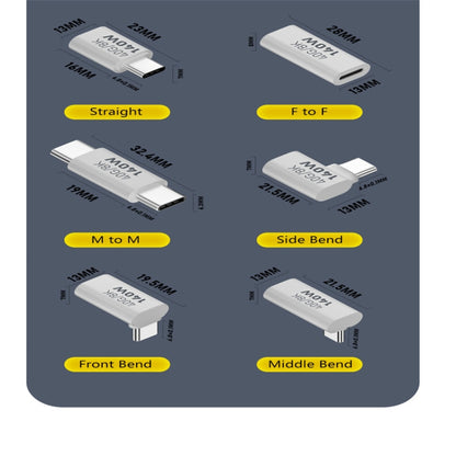 USB 3.1 Type-C to Type-C 40Gbps 8K Transmission Adapter 140W 5A Charge, Specification:Type-C Male to Male - Cable & Adapters by buy2fix | Online Shopping UK | buy2fix