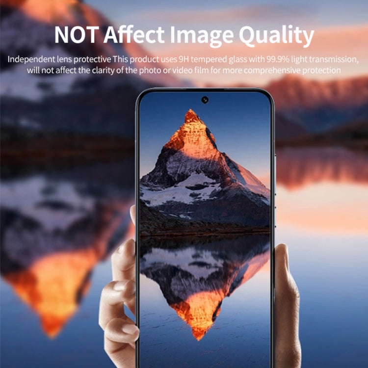 For Redmi K70 / K70 Pro / K70E ENKAY Hat-Prince 9H Rear Camera Lens Aluminium Alloy Tempered Glass Film(Black) - K70 Tempered Glass by ENKAY | Online Shopping UK | buy2fix