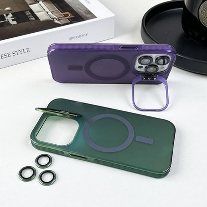 For iPhone 11 Pro Max MagSafe Lens Holder PC Hybrid TPU Phone Case(Purple) - iPhone 11 Pro Max Cases by buy2fix | Online Shopping UK | buy2fix