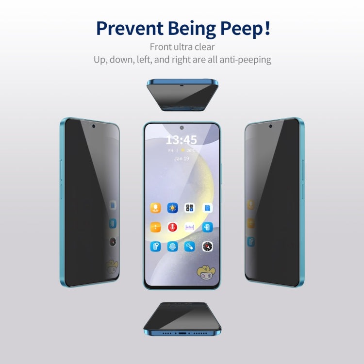 For Samsung Galaxy S23 5G 2pcs ENKAY Hat-Prince 360 Degree Anti-peeping Privacy Full Screen Tempered Glass Film - Galaxy S23 5G Tempered Glass by ENKAY | Online Shopping UK | buy2fix