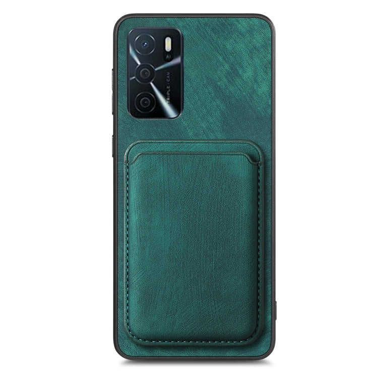 For OPPO Reno8 Pro 5G Retro Leather Card Bag Magnetic Phone Case(Green) - OPPO Cases by buy2fix | Online Shopping UK | buy2fix