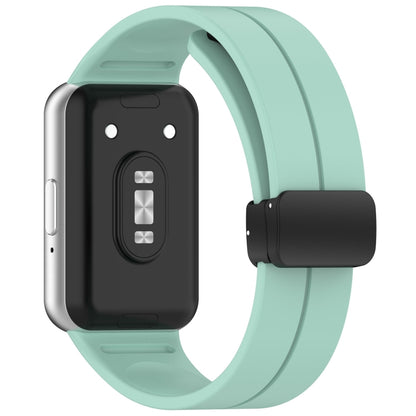 For Samsung Galaxy Fit 3 SM-R390 Magnetic Folding Buckle Silicone Watch Band(Green) - Watch Bands by buy2fix | Online Shopping UK | buy2fix