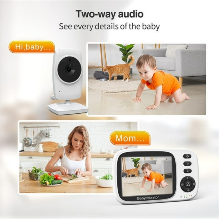 MC632A 2 Way Voice Talk Temperature Monitoring Baby Camera 3.2 inch Screen Baby Monitor(EU Plug) - Baby Monitor by buy2fix | Online Shopping UK | buy2fix