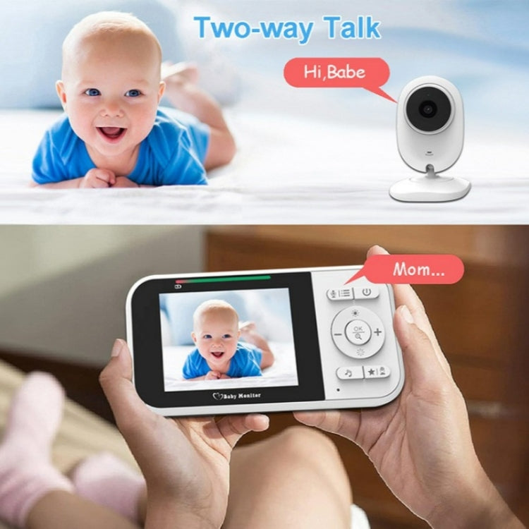 Temperature Detection 2 Way Voice Baby Security Video Camera 2.8-inch LCD Baby Monitor(AU Plug) - Baby Monitor by buy2fix | Online Shopping UK | buy2fix