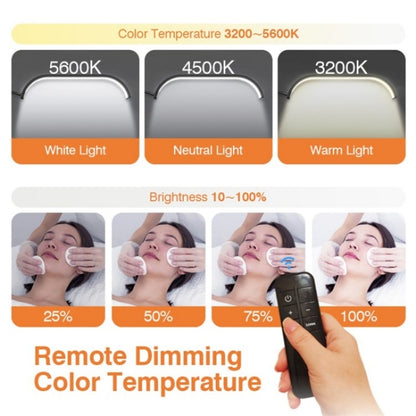 HD-G63X Floor Standing Remote Dimming LED Moon Lamp Manicure Eyelash Beauty Lamp(UK Plug) - Selfie Light by buy2fix | Online Shopping UK | buy2fix