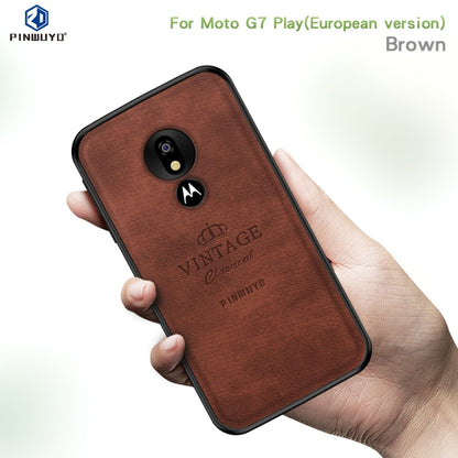 PINWUYO Shockproof Waterproof Full Coverage PC + TPU + Skin Protective Case for Motorola Moto G7 Play (Eurasian Version)(Black) - Motorola Cases by PINWUYO | Online Shopping UK | buy2fix